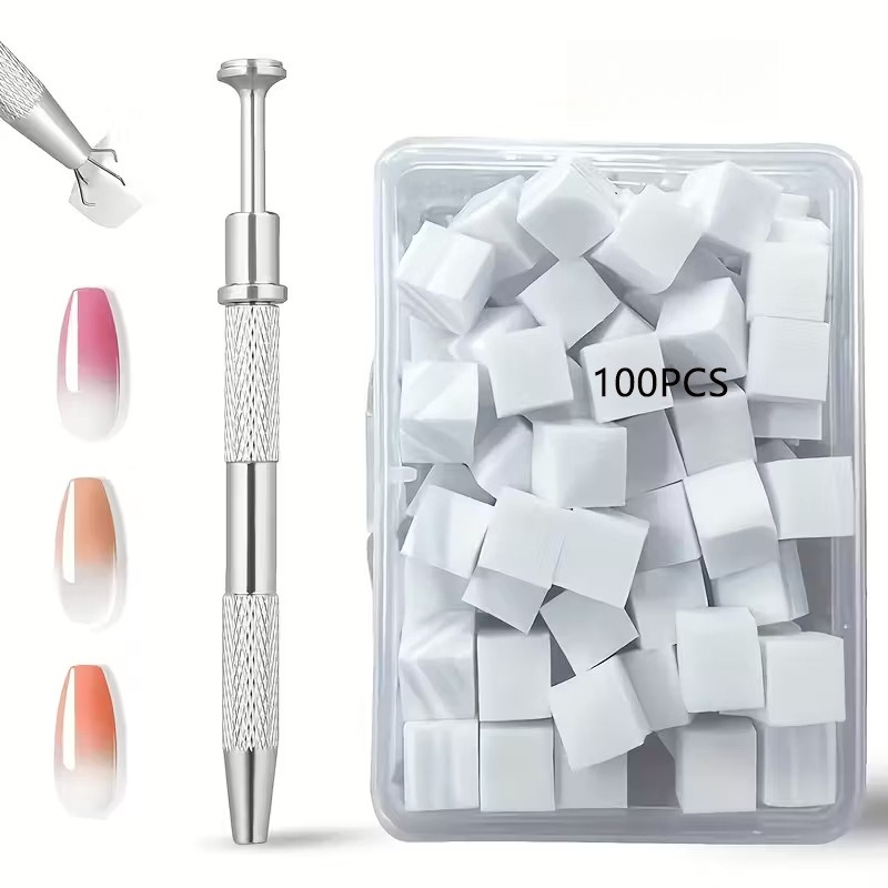 Nail Art Ombre - Mini éponge à ongles et pinces