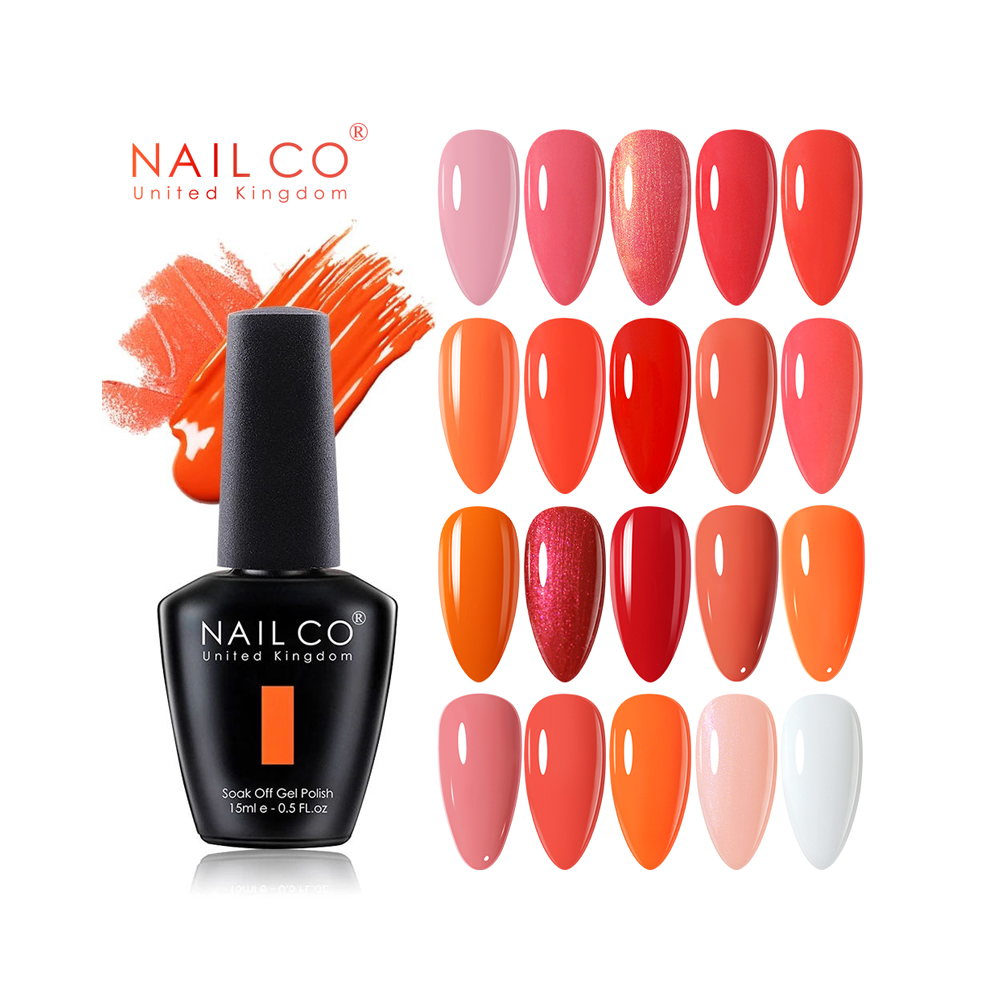 Nail Art Orange - NAILCO 15ml Orange rouge rose couleurs