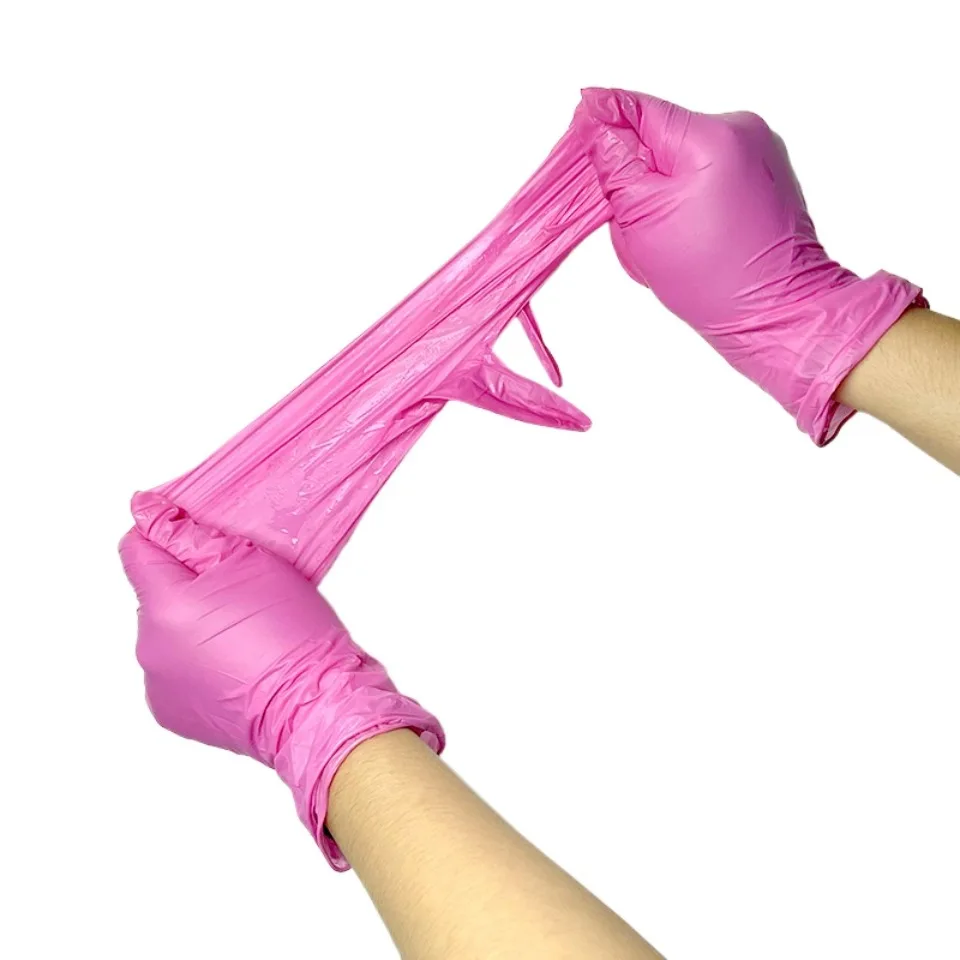 50 gants en nitrile rose foncé - Nail Art Pink avis et prix