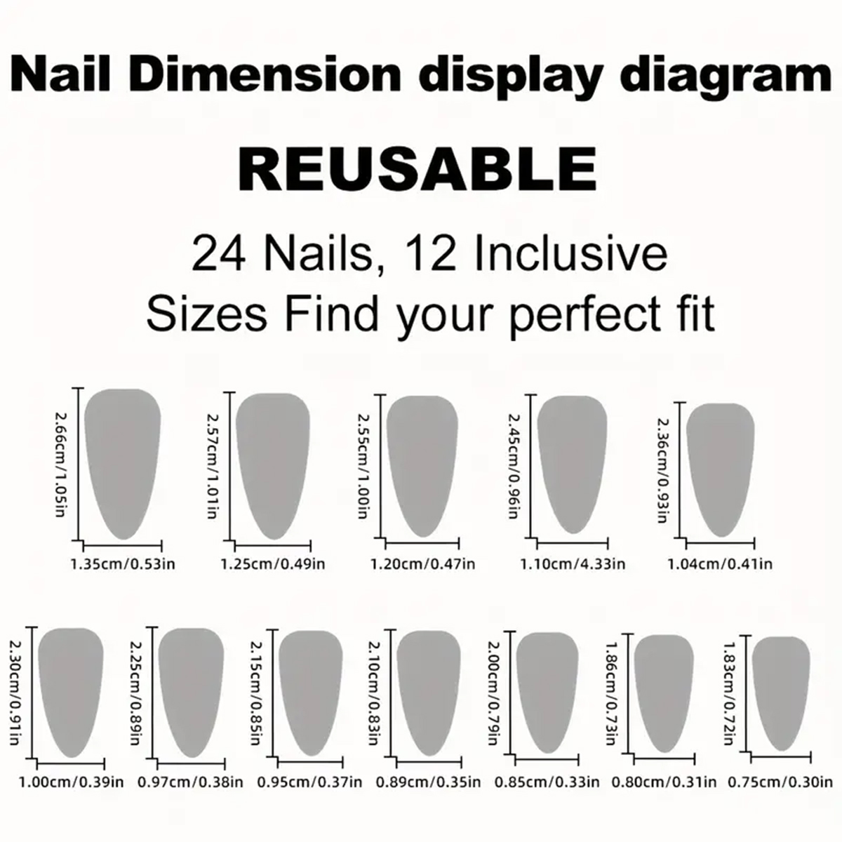 24 faux ongles en amande de ta - Nail Art Press On avis et prix