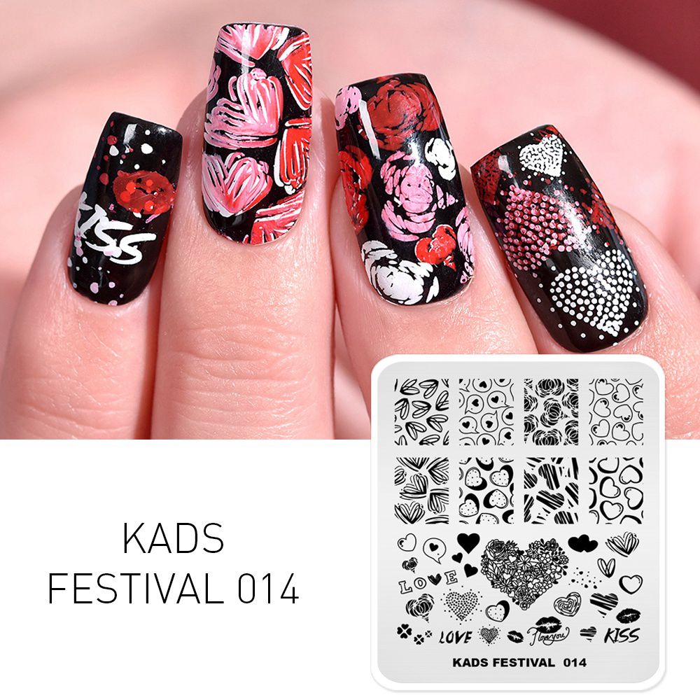 KADS-Plaques d'estampage pour  - Nail Art Valentines Day avis et prix