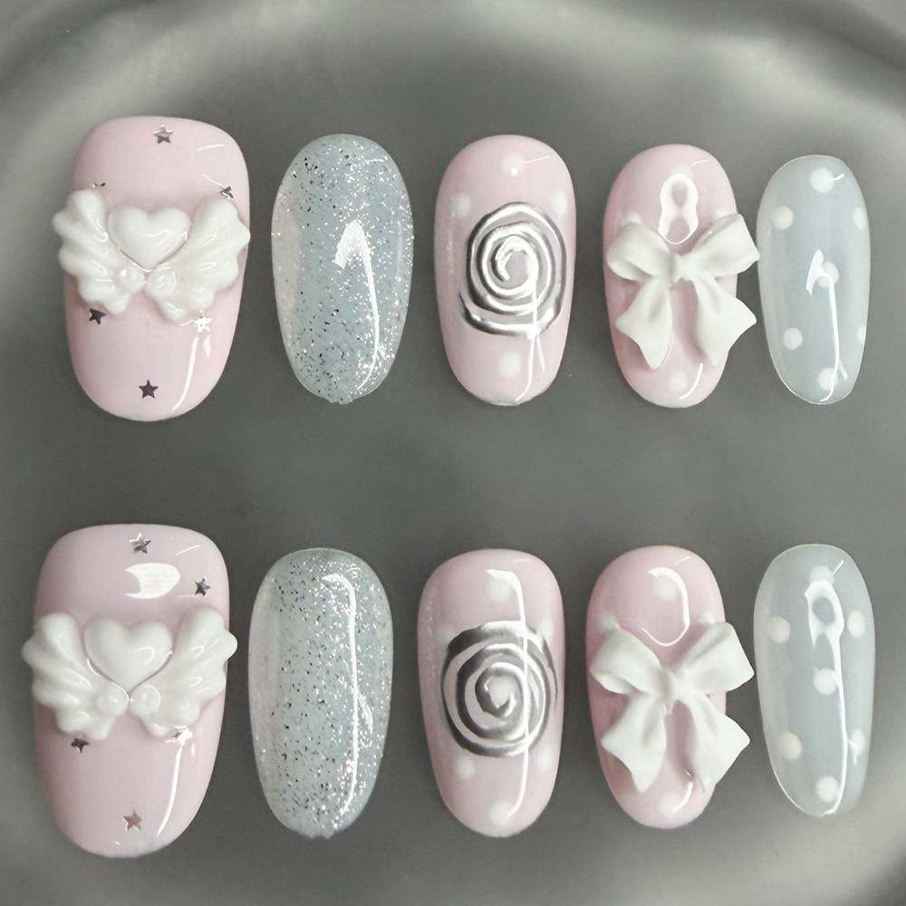 Faux ongles coréens vintage Wi - Nail Art Pink avis et prix