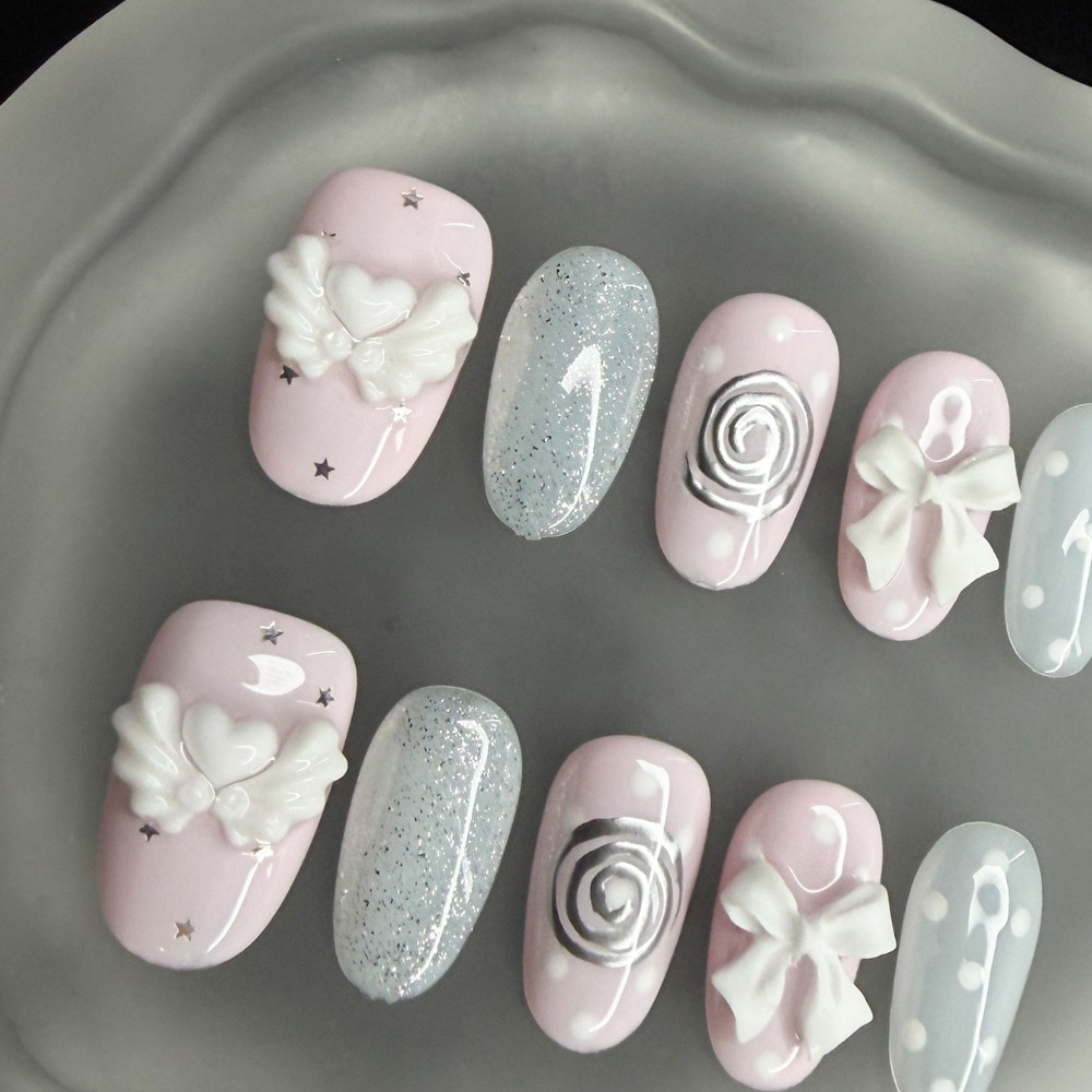 Faux ongles coréens vintage Wi - Nail Art Pink avis et prix