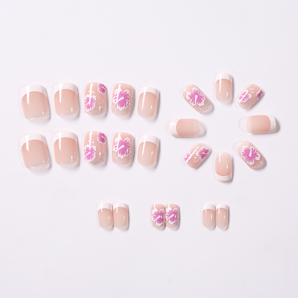 Faux ongles à fleurs française - Nail Art Press On avis et prix
